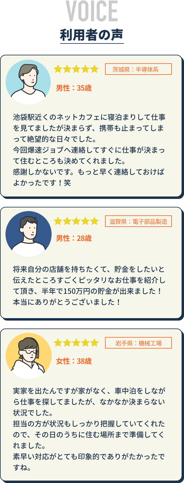 利用者の声